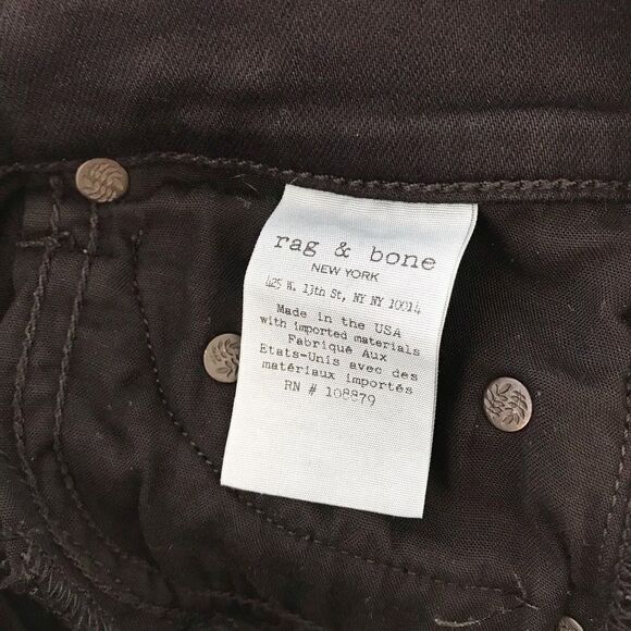 Rag & Bone Nero black Capri Skinny Jeans Size 23 - Picture 12 of 13